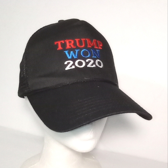 Trump Won 2020 Adjustable Black Unisex Cap Hat - Picture 3 of 9